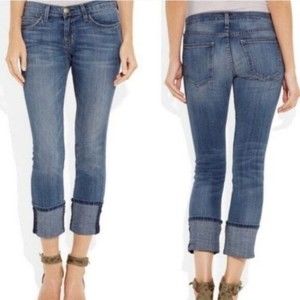 CURRENT / ELLIOTT Beatnik Blue Straight Slim Fit Crop Jeans Women's Sz 27/4 NEW